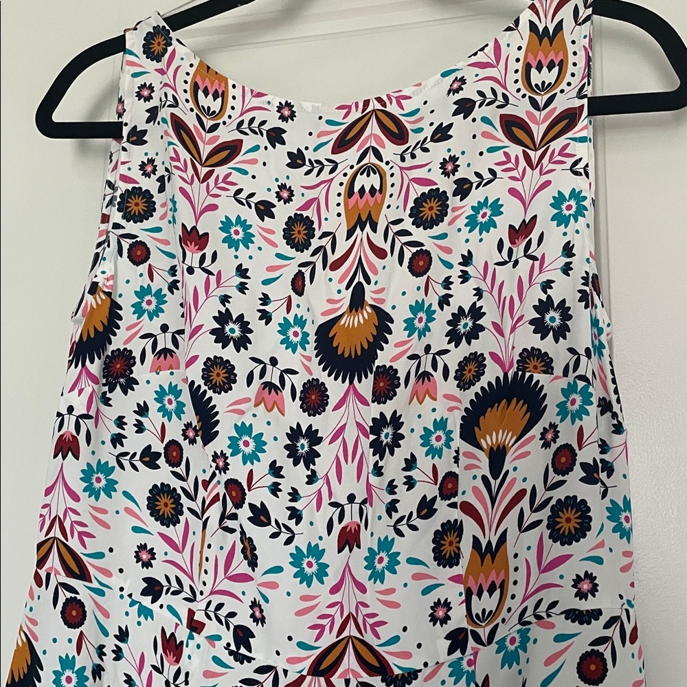Boden High Low Long Dress with Floral Print